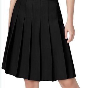 J. Crew Black A-Line Pleated Skirt